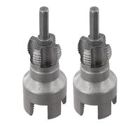 Kit de roscado compacto de tuberías con troqueles de 1/2 y 3/4 pulgadas para un fácil almacenamiento