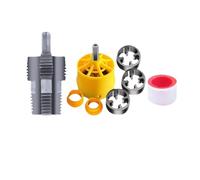 Kit de roscado de tubos de PVC con abridor de roscas internas, funcionamiento suave, uso doméstico eficiente con matrices de 1/2", 3/4" y 1". Juego de matrices redondas for tubos.(No Wire Remover)