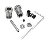 Kit de rueda de avance de doble engranaje extrusora de acero endurecido para impresora 3D, compatible con MK2/MK3 y para series ender3, CNC de precisión con 15 kg de fuerza motriz