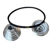 Kit de rueda de polea de pagoda tipo V y correa de transmisión diseñado para prensas de taladro de mesa, hecho de aluminio resistente (21 mm)