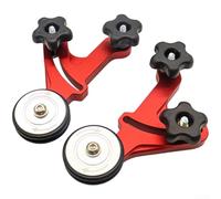 Kit de rueda de presión de mesa para carpintería con alimentación de doble rodillo, forma antiretroceso, altura ajustable para sierra de mesa, ranura en T, 2 piezas