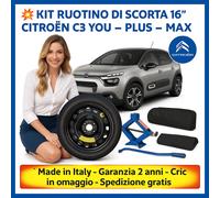 Kit De Rueda De Repuesto 16" CITROEN C3 2024 YOU PLUS- MAX Gato Y Estuche