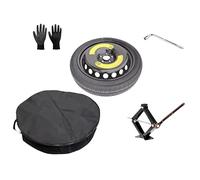 Kit de rueda de repuesto de 19" compatible con Mercedes Clase A con gato, llave, guantes y bolsa (cuidado con el espacio en el maletero)