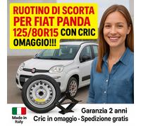 Kit De Rueda De Repuesto Fiat Panda 15” 4 Agujeros Gato Incluido DOT2025