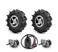 Kit de rueda de transmisión doble para herramientas agrícolas ctric, neumático de 10 pulgadas, 24 V, 700 W, para jardín, carrito de granja, camión de mano, pesado, fácil instalación