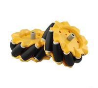 Kit de rueda Mecanum para ruedas omnidireccionales de robot, compatible con chasis de coche robot y proyectos de bricolaje, material ABS y goma, 80 mm de diámetro