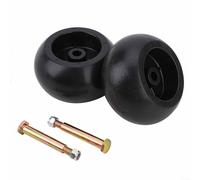 Kit de ruedas de cubierta de pulgadas y pernos de eje, para Hustler y para cortacéspedes Murray, neumáticos de repuesto de tractor de césped de plástico negro, con hardware, para rodillo de jardín