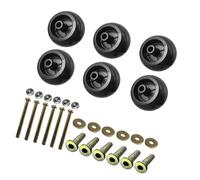 Kit De Ruedas De Cubo Para 103-7263 109-9011 116-9981,Kit de 6 piezas | componentes de PP y metal, cambio simple de pernos para ruedas desgastadas, soporta el movimiento de la máquina cortadora de