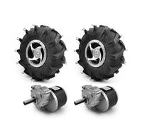 Kit de ruedas de motor de doble accionamiento para herramienta agrícola, cultivador, granja de jardín, carro de mano, neumático de 10 pulgadas, 24 V, 500 W (Agricultural kit E, Max speed 4kph)