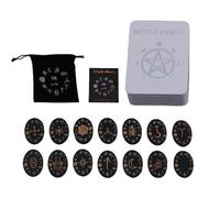Kit de runas de Brujas | Juego de Piedras de Runa de Madera, Juego de Piedras de runas de Brujas místicas, Completo con Juego de Libro de guía para adivinación y Magia para Principiantes, /Altar