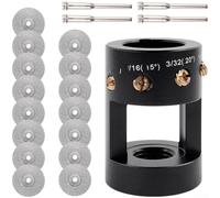 Kit de sacapuntas de electrodos de soldadura con discos de 15 x 25 mm y ejes de 4 x 3,0 mm, amoladora multiángulo de 10 ° a 22,5 ° para pulido de barras, herramienta de acero portátil con accesorios