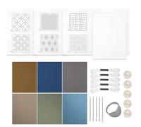 Kit De Sashiko Soluble En Agua, Bordado Sashiko Soluble En Agua, Kit De Material De Tela De Hilo Y Aguja Para Principiantes De Bordado Sashiko Para Entusiastas La Costura a Mano Kit Práctica Bordado