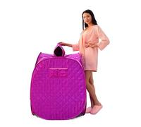 Kit de sauna para el hogar, Tienda de campaña plegable portátil for sala de SPA, Sauna de sin for una o dos personas, pérdida de peso, adelgazamiento de cuerpo completo(One person Purple)