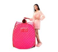 Kit de sauna para el hogar, Tienda de campaña plegable portátil for sala de SPA, Sauna de sin for una o dos personas, pérdida de peso, adelgazamiento de cuerpo completo(One person Red)