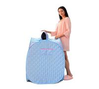 Kit de sauna para el hogar, Tienda de campaña plegable portátil for sala de SPA, Sauna de sin for una o dos personas, pérdida de peso, adelgazamiento de cuerpo completo(One person Blue)