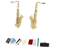 kit de saxofón Bb Saxofón Tenor Profesional Saxofón Tenor Dorado Instrumento De Jazz Saxofón Accesorios Completos