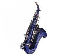 kit de saxofón Instrumento B Saxofón Soprano Plano Adulto Azul Tubo Pequeño Curvatura Aguda