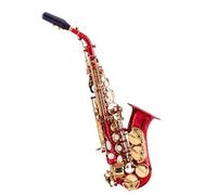 kit de saxofón Instrumento B Saxofón Soprano Plano Adulto Rojo Tubo Pequeño Curvatura Aguda