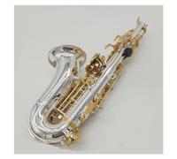 kit de saxofón Saxofón Agudo Curvado Bb, Llave Dorada De Cobre Blanco, Patrón Exquisito, Saxo Agudo De Grado Profesional (Color : Cloth Case)