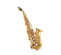 kit de saxofón Saxofón Agudo Curvado Profesional Con Llave B Dorada, Botón Chapado En Oro, Instrumento De Tono De Calidad Profesional (Color : Cloth Case)