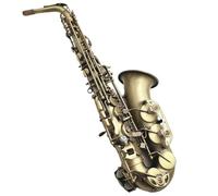 kit de saxofón Saxofón Alto Antiguo Chapado En Cobre, Instrumento Musical Profesional E-plano Con Boquilla, Cuello De Caña Con Accesorios (Color : DEEP BLUE)
