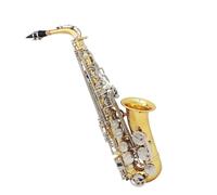 kit de saxofón Saxofón Saxofón Latón Brillante Grabado Eb Botón De Concha Blanca Natural Instrumento De Viento Con Estuche Guantes Silenciadores