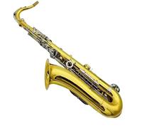 kit de saxofón Saxofón Tenor Bb Tune Latón Lacado Oro Plata Llave Profesional Viento De Madera Con Accesorios (Color : Dark Grey)