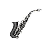 Kit de Saxofón Soprano, Saxofón Soprano Doblado de Latón Bb con Estuche de Transporte, Kit de Cuidado de Limpieza de Correa de Saxofón, Instrumentos de Viento de Madera