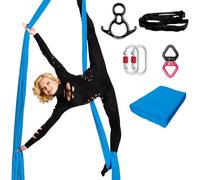 Kit de seda aérea para yoga y acrobacia, hamaca de tela de nailon 40D para todos los niveles, elige entre 9, 15 y 20 yardas
