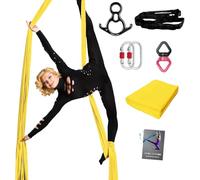 Kit de seda aérea para yoga y acrobacia, hamaca de tela de nailon 40D para todos los niveles, elige entre 9, 15 y 20 yardas