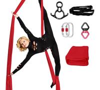 Kit de seda aérea para yoga y acrobacia, hamaca de tela de nailon 40D para todos los niveles, elige entre 9, 15 y 20 yardas