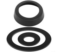 Kit de sellado de cuero para bombas de mango tipo 90 - Casquillo de pistón (53 mm ID, 4 mm de grosor) con 2 juntas tóricas, marrón y negro, piezas de repuesto de grado industrial para (negro)