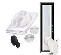 Kit de sellado de puerta corredera portátil para aire acondicionado inversor compatible con Midea Etc Inverter AC 14000 BTU diseñado para manguera en manguera, kit de ventilación portátil de puerta