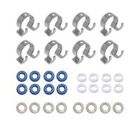 Kit de sellado de reparación de inyector de combustible LR037089 con juntas tóricas para LR3 LR4 Discovery Range Rover Sport Velar 5.0L V8 2005-2022, sustituye a LR020028 C2D24387 T2H33724 LR105428