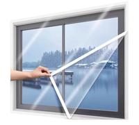 Kit de sellado de ventana de vista transparente, borrador sin encogimiento for inviernos, acceso a escaleras del ático, ventilación de persiana de techo, ventilación de aire(120x100cm)