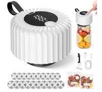 Kit de sellador al vacío eléctrico para tarros Mason - Sellador portátil recargable para tarros de boca ancha/regular, bolsas y contenedores | La mejor herramienta para que los chefs caseros conserven
