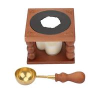 Kit de Sello de Cera, Kit de Cuchara de Cera de fusión de Metal Estufa Calentador de Sello de Cera para derretir Perlas de Sello de Cera Sellado de Barras de Cera