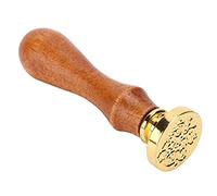 Kit de sello de cera Sello de sellado de madera Cabezal extraíble Fácil instalación DIY Sellado de cera clásico para sobres Invitaciones Decoraciones de boda Caoba 8,7 x 2,3 cm (BUENA SUERTE)