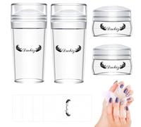 Kit de sello de uñas | 8 almohadillas de silicona francesas, kit de almohadillas de uñas de silicona transparente reutilizado, para niñas y mujeres, pieza interior