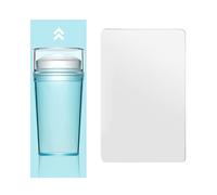 Kit de sello de uñas de silicona transparente con raspador, cuerpo transparente visible, sin extravío para puntas francesas