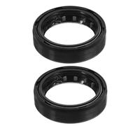 Kit de Sellos de Aceite para Horquilla de Moto 50cc-160cc, Hierro | 2 Piezas Negras, para Amortiguador Delantero y Protección contra Fugas, Mantiene la Amortiguación y Prolonga la Vida Útil