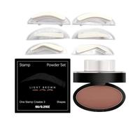 Kit de sellos de cejas de plantilla de polvo de modelado natural | Sellos de cejas para mujer, fiesta, boda, fotografía, película, peinado, cara, belleza