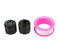Kit de sellos de tapa de drenaje de punto bajo para RV, caravana y remolque de viaje - 2 sellos + 2 sellos + 1 cinta, compatible con PEX Hot & Cold W de 1/2 pulgada