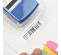Kit de sellos personalizados DIY Letras móviles autoentintadas (azul) | Incluye pinzas, bandeja de cartas, cuerpo de sellado; crea mensajes personalizados ilimitados fácilmente