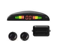 Kit de sensores de aparcamiento para coche, 2 sensores/4 sensores de pantalla de 22 mm, indicador de alerta de sonido, radar inverso, 8 colores, sensor de aparcamiento (4 sensores plateados) (2