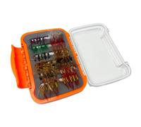 Kit De Señuelos Con Mosca - Equipo De Pesca De Alta Gama Con Estuche Para Trucha, Salmón, Bar | Agua Dulce, Colección De Cebo Seco Para Aventuras De Pesca Con Mosca, Equipo Deportivo De Pl