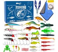 Kit De Señuelos De - Kit De Equipo De Y Señuelos | De Cebos Realistas para Río | para Hombres Papá dor Agua Salada Y Dulce Trucha Bagre Salmón Lucioperca Cumpleaños San