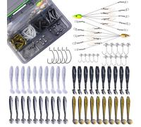 Kit de señuelos de - Set de señuelos Artificiales para | de Almacenamiento incluida y Accesorios portátiles para Lago, río, Hielo, Puente, Agua Dulce y Salada