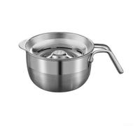 Kit de separación de huevos de acero inoxidable 304 de alta calidad, incluye taza y tapa a prueba de polvo para hornear y hacer alimentos para bebés, herramienta de cocina plateada de gran capacidad