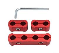 Kit de separador de cables de encendido de aluminio, 3 piezas para coche, para ATV, UTV, organizador de cables de chispa, rojo y negro, incluye llave hexagonal para un enrutamiento seguro del cable